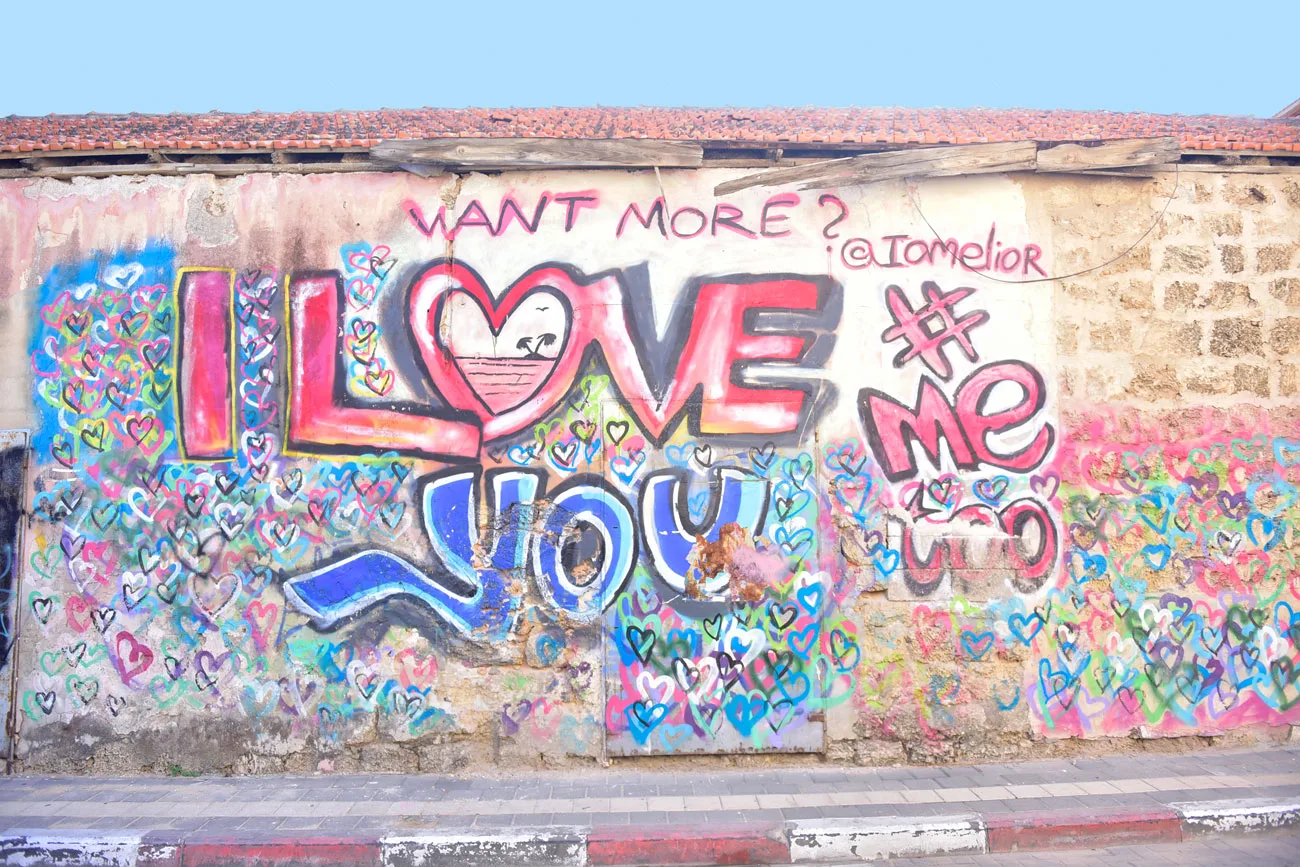 קיר גרפיטי אומנות רחוב לצילומי בוק בת מצווה